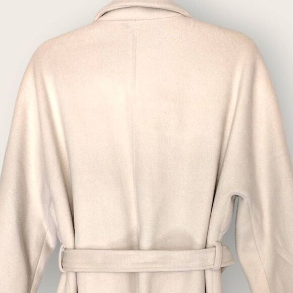 Commense Womens Coat Sz Large Cream Knee Length Trench Glamcore Classicore - Picture 6 of 15